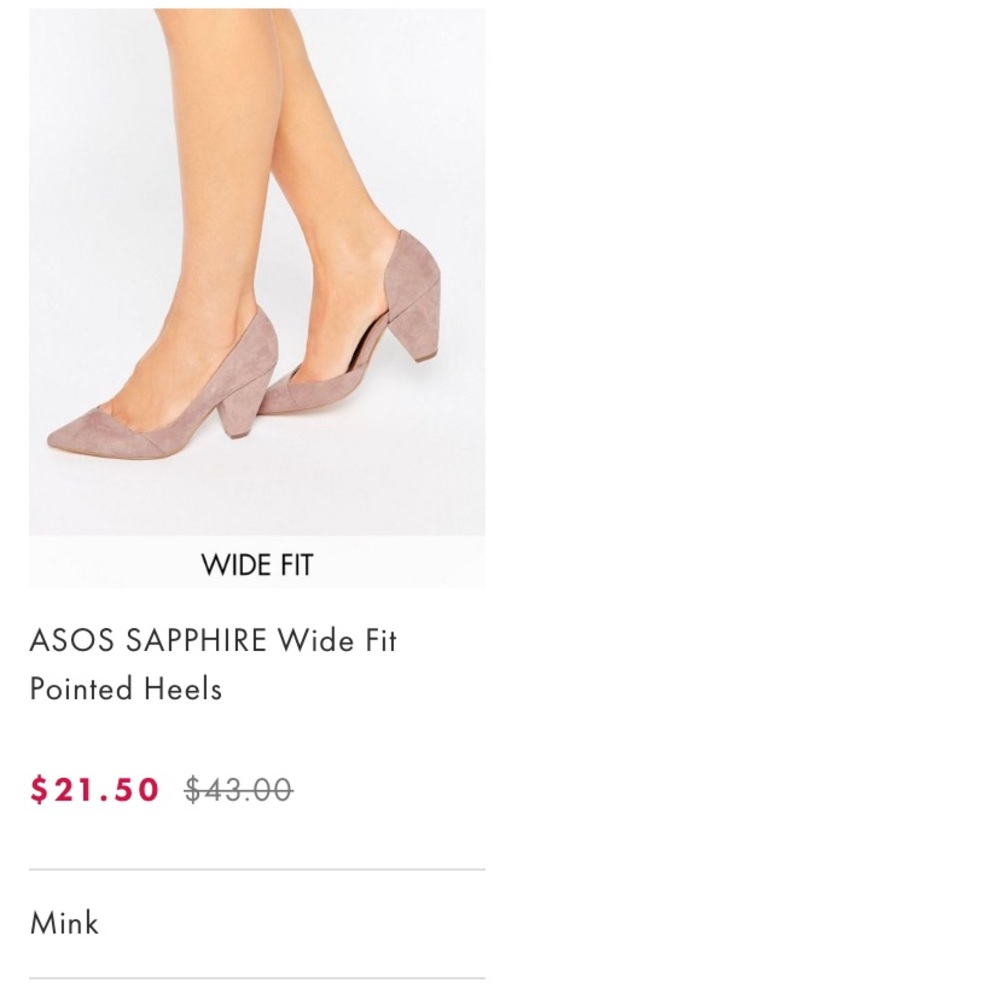 Sapphire Pointed Heels - wide fit